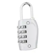 Combination Lock, 4 Digit Outdoor Padlock Waterproof Locker Lock, Silver