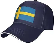 [SSIULUS] Swedish Flag Casquette Cap Hats,Trucker,Baseball Cap with Snapback,Perfect for Summer,Golf