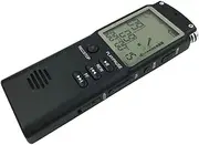 LAPYAPPE 8Gb Professional Digital with LCD Display Audio Recorder Rechargeable Built in Microphone Compact Player for Sound Recording Black