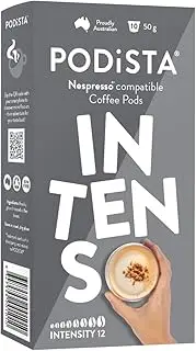 Nespresso Compatible Intenso Coffee Pod Intensity 12/10 Australian Roasted & Packed - 60 Pods (6x10 Pods Pack)