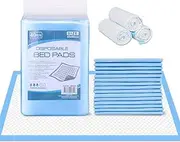 Disposable Bed Underpads, 60 x 90cm, 120 Pack, 450mL Absorbency, 4-Layer Protection