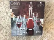 Luigi Bormioli Cellini Light & Music Crystal Decanter Set. NIB. Made in Italy