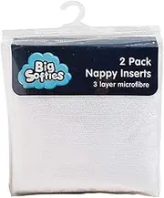 Big Softies Microfiber Nappy Insert 2 Piece Set, White, 2 Count