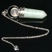 59 MM Natural Amazonite Bead Bullet Pendulum Reiki Positive Energy Healing
