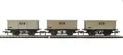 Hornby R6506, 27 Ton Iron Ore Tippler Triple Wagon Pack BR Grey