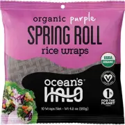 Ocean's Halo Organic Purple Spring Roll Rice Wraps 10 sheets 120g