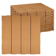 Plastic Interlocking Deck TilesWood-GrainWaterproof Outdoor Flooring All Weat...