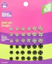 Dritz Sewing 101 Sew-On Snaps Assorted 36/Pkg