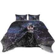 Gothic Fantasy Art Dark Woman with her Dragon Coverlet