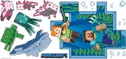 RoomMates RMK5005GM Minecraft Giant Peel and Stick Wall Decal, Blue, Pink, Green