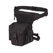 Men's Nylon Hip Drop Belt Waist Fanny Leg Bag Waterproof Military Tactical Bag BLACK COLOR
