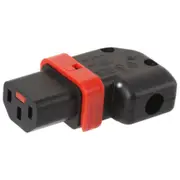 IEC C13 Lock Type inline Re-Wreable Female Plug Black