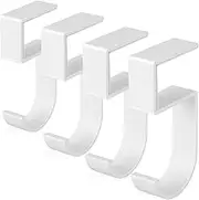 MERRYHAPY 4pcs Table Hook Hangers Multifunctional Handbags Modern Desk Hook Purse Under Hooks Holder for Office Bag Hanging Hook Handbag Hanger Desk Backpack Hook White Aluminum Alloy