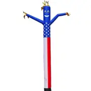 20ft Sky Air Puppet Dancer US Flag Wacky Wavy Inflatable Tube Man Attachment ...