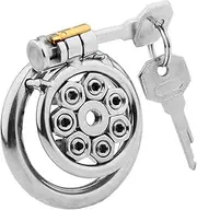 Adult Toy SM Rivet Flat Chastity Lock Nail Stimulation Male Detachable Nail Spike Extended Cage CB Knot Lock Male Chastity Device Tease Penis Cock Cage