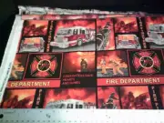 WASHED & IRONED Fire Department FQ 18 " X 21 " Cotton Fabric