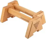 GORNATION Wooden Parallettes, Push Up Handles, Lightweight & Durable, Calisthenics & Fitness Training, Push Up Bars/Push Up Bars, Includes Grip Tape 2.0 10 m