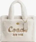 Coach Shearling Cargo Small Tote Bag Chalk