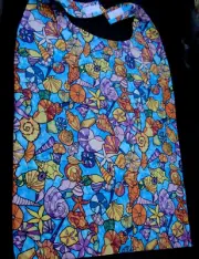 Handmade Adult Special Needs Bib Bright Shell Print NEW