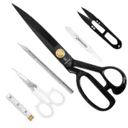 Premium Tailor Scissors Heavy Duty - 10 inch Stainless Steel Sewing Scissors,...