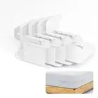 Bed Sheet Holder with Lock Strips, Sheet Fixing Straps fit Any Bed, Fitted Cl...