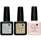 CND Shellac UV/LED Power Polish, TRIO Combo, Top/Base/Beau 7.3ml - Fast Shipping