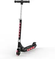 [HOVER-1] Lunar Kids Folding Kick Scooter with Color-Changing LED Light Up Wheels, Foot Brake, Adjustable Height Handle, and Light Weight Design