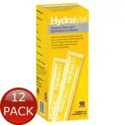 12 x Hydralyte Ice Block Tropical 62.5M 16Pk
