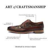 TAFT The Preston Men's Shoe in Eden Handcrafted Genuine Calfskin Leather 10.5 US