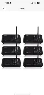 Wuloo Wireless Intercom Systems 10-Channel Wl666 Black 6 Pack