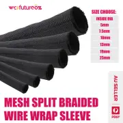 Split Braided Cable Sleeve Self Wrap Reassembly Automotive Wire Make Tidy look