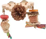 DRESSOOS Parakeet Perch Platform Bird Perch with Chew for Cage for Exercise Coordination Balance Skills for Parrots