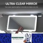 Car Makeup Mirror Interior Sun Visor Plate LED HD Vanity Mirror Makeup Mirror