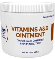 Dynarex Vitamins A & D Ointment, 15 oz Jar Diaper Rash Ointment Skin Protection