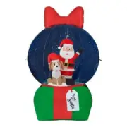 NEW GIANT 6.5 FT TALL CHRISTMAS SANTA CLAUS BEAGLE SNOW GLOBE INFLATABLE GEMMY