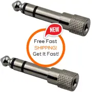 2 Pack Pig Hog PA-ST35T Solutions - 3.5mm(F) - 1/4"(M) Stereo Adapter - NEW