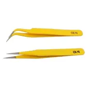 2pcs Precision Steel Anti-static Tweezers Electronic Phone Repair Tool Set UK