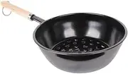 FUNOMOCYA 1Pc Outdoor Charcoal Pot with Handle Easy to Operate Charcoal Burning Pot for Camping and Barbecue Durable and Practical Design with Combustion Accelerating