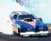 FUNNY CAR PHOTO NHRA DRAG RACING MICKY THOMPSON GRAND AM FUNNY CAR AT ONTARIO CA