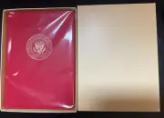 Official White House Presidential Seal President Trump Notebook - Signature- Red