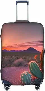 [pvinnk] Cactus Desert Sunset Print Protective Luggage Cover Elastic Washable Suitcase Travel Gear Protector, White, Medium