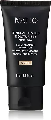 Mineral Tinted Moisturiser SPF 50+ - Nude 50G - Vegan Luminous Tinted Moisturise