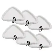 6-Pack Washable Microfiber Cloths for Steam Mop Floor Cleaning