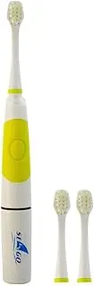 Intelligent kids LED Light soft-bristle 3 brush heads ultrasonic child electric toothbrush battery Reminder