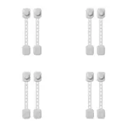 4x 2pc Dreambaby Twist 'N Lock Multi-Purpose Latches Child Cabinet Lock White