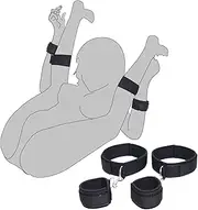 Sex Bondage Set BDSM Restraints Wrist & Thigh Cuffs, Sex Toys for Women with Adjustable Leg Straps Handcuffs for Couple Beginner SM Game Play