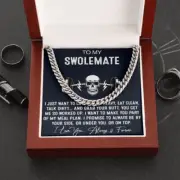 To My Swolemate Cuban Link Chain Workout Partner Gift Weightlifting Boyfriend