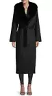 Sofia Cashmere NWOT $1995 , Long Cashmere Coat , Real Arctic Fox Collar, Sz 10