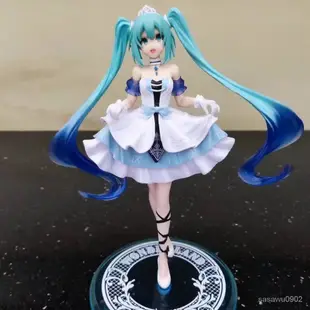 『嚴選優品』辮子初音未來 灰姑娘手辦 禮物擺件兔耳初音動漫週邊手辦 模型禮物 生日禮物