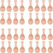 32Pcs Small Wooden Salt Spoon Solid Wood Condiments Spoon Handmade Honey Teaspoon